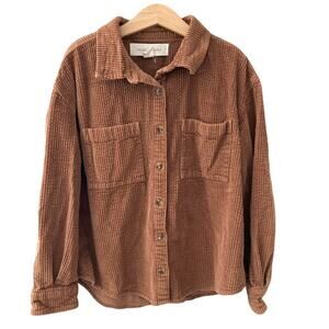 Treasure & Bond Corduroy Shirt Shacket - Brown - M 8/10